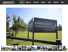 Tablet Screenshot of hawkesburycaravanpark.com.au